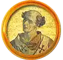 Pontífice nº 100: Valentín. Escudo Oficial del Vaticano (Papa Valentín, sin escudo propio o desconocido).