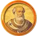 Pontífice nº 121: Landón. Escudo Oficial del Vaticano (Papa Landón, sin escudo propio o desconocido).