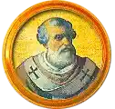 Pontífice nº 83: Conón. Escudo Oficial del Vaticano (Papa Conón, sin escudo propio o desconocido).
