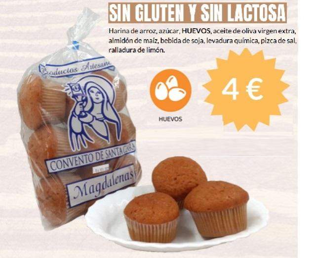 Magdalenas sin gluten/lactosa