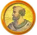 Pontífice nº 109: Adriano III. Escudo Oficial del Vaticano (Papa San Adriano III, sin escudo propio o desconocido).