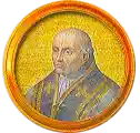 Pontífice nº 209: Calixto III (España) (1455-1458). (escudo oficial del Papa Nació en Jativa (España). Elegido el 20.VIII.1455, murió el 6.VIII.1458. Hizo florecer el cristianismo en Suecia, Noruega y Dinamarca. Instituyó la fiesta de la "Transformación".) 