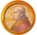 Pontífice nº 210: Pío II (1458-1464). (escudo oficial del Papa Nació en Siena. Elegido el 3.IX.1458, murió el 15.VIII.1464. Para las provincias oprimidas por los turcos en Mantova confirmó la liga entre los Reyes de Francia Borgoña, Hungría y Venecia. Murió participando en una Cruzada.) 