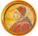 Pontífice nº 212: Sixto IV (1471-1484). (escudo oficial del Papa Nació en Savona. Elegido el 25.VIII.1471, murió el 12.VIII.1484. Fue experto político y mercante. Celebró el VII Jubileo en 1475 que prolongó hasta la Pascua de 1476. Fijó la fiesta de San José el 19 de marzo. Construyó la Capilla Sixtina decorada por Miguel Ángel.) 