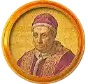 Pontífice nº 245: Benedicto XIII (1724-1730). (escudo oficial del Papa Nació en Gravina (Puglie). Elegido el 4-V-1724, murió el 2-III-1730. Se ocupó principalmente del magisterio espiritual. En ocasión del 17º Año Santo (1725) inauguró la espléndida escalera de Trinidad de los Montes en Roma. Canonizó a S. Luis Gonzaga, y S. Estanislao patrón de Polonia.) 