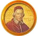 Pontífice nº 246: Clemente XII (1730-1740). (escudo oficial del Papa Nació en Florencia. Elegido el 16-VII-1730, murió el 6-II-1740. No se ocupó de las varias guerras de aquella época. Fundó en Nápoles un instituto para los jóvenes chinos.) 