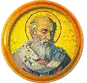 Pontífice nº 51: Símaco. Escudo Oficial del Vaticano (Papa San Símaco, sin escudo propio o desconocido).